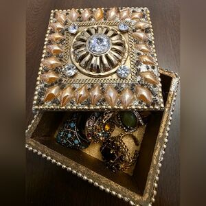 Surprise Bundle Of Rings In Trinket Box